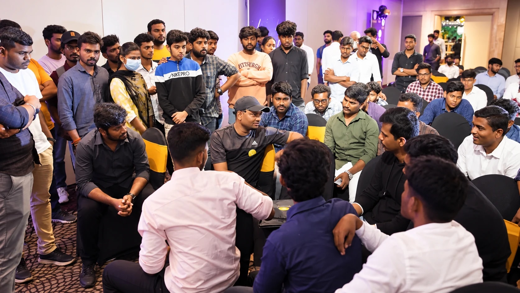 Mr. Raghulan in conversation with founders at a previous community session